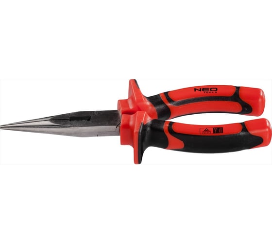 Удлиненные прямые плоскогубцы NEO Tools 160мм, 1000В 01-063