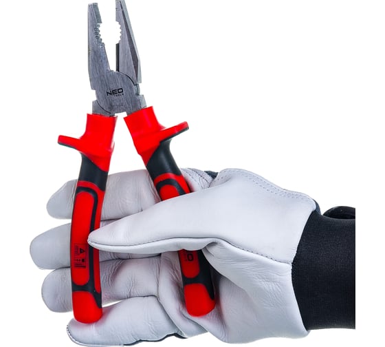 Комбинированные полированные плоскогубцы 200 мм, 1000 В, CrV NEO Tools 01-062
