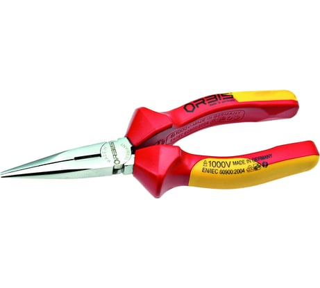 Плоскокруглогубцы VDE с режущей кромкой L=200мм 1000V OrbisWill 15-200/44RV