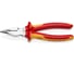 Комбинированные остроконечные плоскогубцы KNIPEX с удлинёнными губками, длина 185 мм, хром, двухкомпонентные диэлектрические ручки SB KN-0826185SB 1