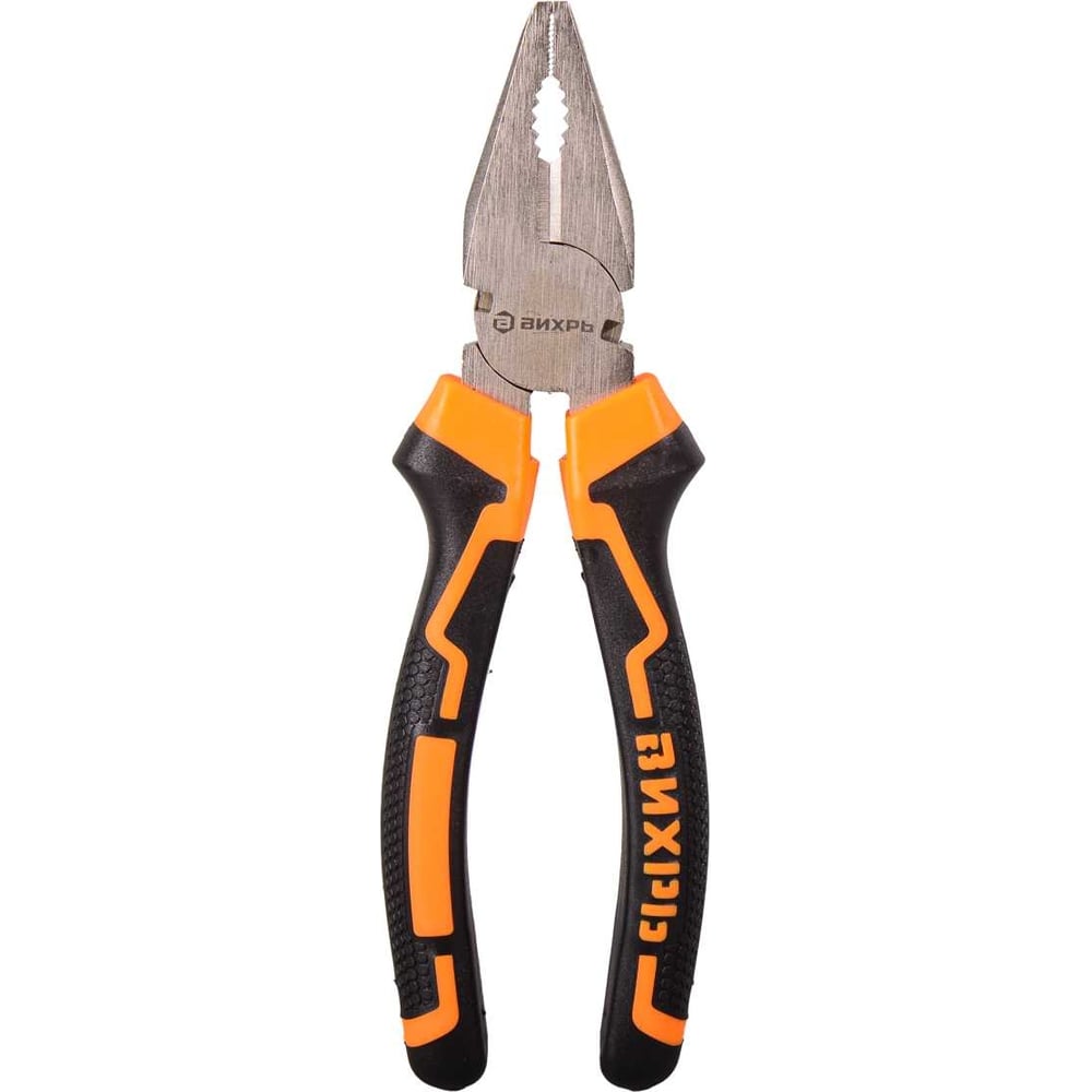 Плоскогубцы180ммникелированные,двухкомпонентныерукояткиВихрь73/6/3/7