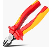 Диэлектрические диагональные бокорезы DELI dl512206 160мм (сертификат vde до 1000в, сталь cr-v, рукоять pp+tpr) 110611