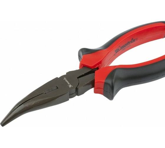 Изогнутые длинногубцы 160 мм, двухкомпонентные рукоятки MATRIX Black Nickel 17458