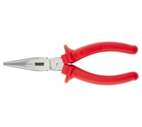 Длинногубцы 160 мм, прямые шлифованные, пластмассовые рукоятки MATRIX Econom 17192