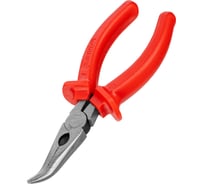 Длинногубцы 160 мм, изогнутые шлифованные, пластмассовые рукоятки MATRIX Econom 17494