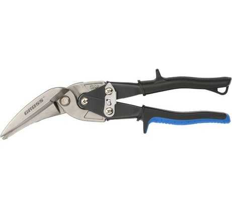 Ножницы по металлу 270 мм, прямой и правый проходной рез, сталь СrMo, двухкомпонентные рукоятки GROSS PIRANHA 78333