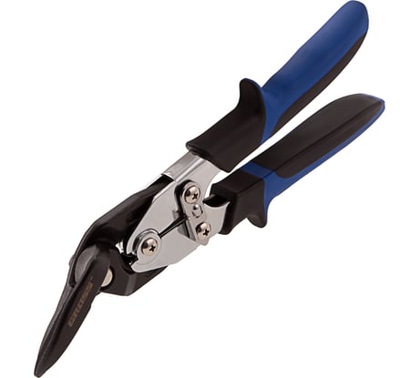 Ножницы по металлу, усиленные, 255 мм, прямой и правый рез, сталь СrMo, двухкомпонентные рукоятки GROSS PIRANHA 78351