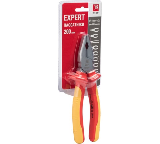 Пассатижи EKF Expert PROxima 200 мм, 1000 В 9106408 pas-200-exp-in