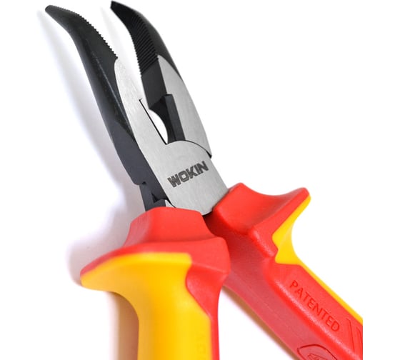 Диэлектрические длинногубцы Wokin изогнутые, 160 мм 1353195