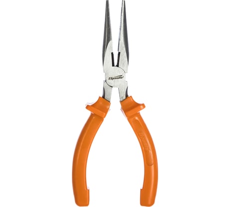 Длинногубцы 160 мм, прямые шлифованные, пластмассовые рукоятки SPARTA Classic 17157