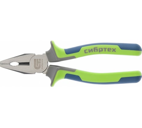 Комбинированные плоскогубцы 200 мм, фосфатирование, трехкомпонентные рукоятки СИБРТЕХ 17055