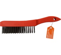 Щётка с 3-х рядной увеличенной стальной проволокой BOHRER усиленная пластиковая рукоятка 36500043