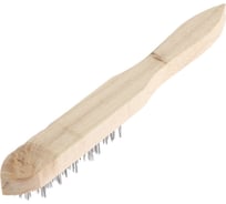 Щетка ЛОМ металлическая ручная деревянная рукоятка, 5-рядная 3467302