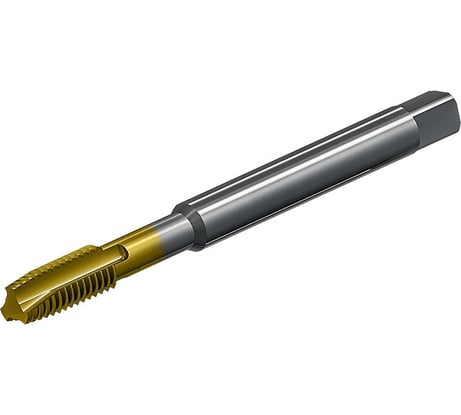 Метчик М6x1 машинно-ручной 6H Р6М5К5 сквозной TIN L=80мм DIN371 TTT00106100 Beltools ri.113.2482