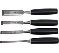 Набор стамесок Спец НСП-4, пласт. рукоять, 4 шт, 6-12-18-24мм, сталь HCS, пласт пакет 4105