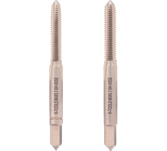 Набор метчиков из 2-х шт. H-Tools М4 шаг 0.7 мм DIN352 HSSE 235801-A4-0040