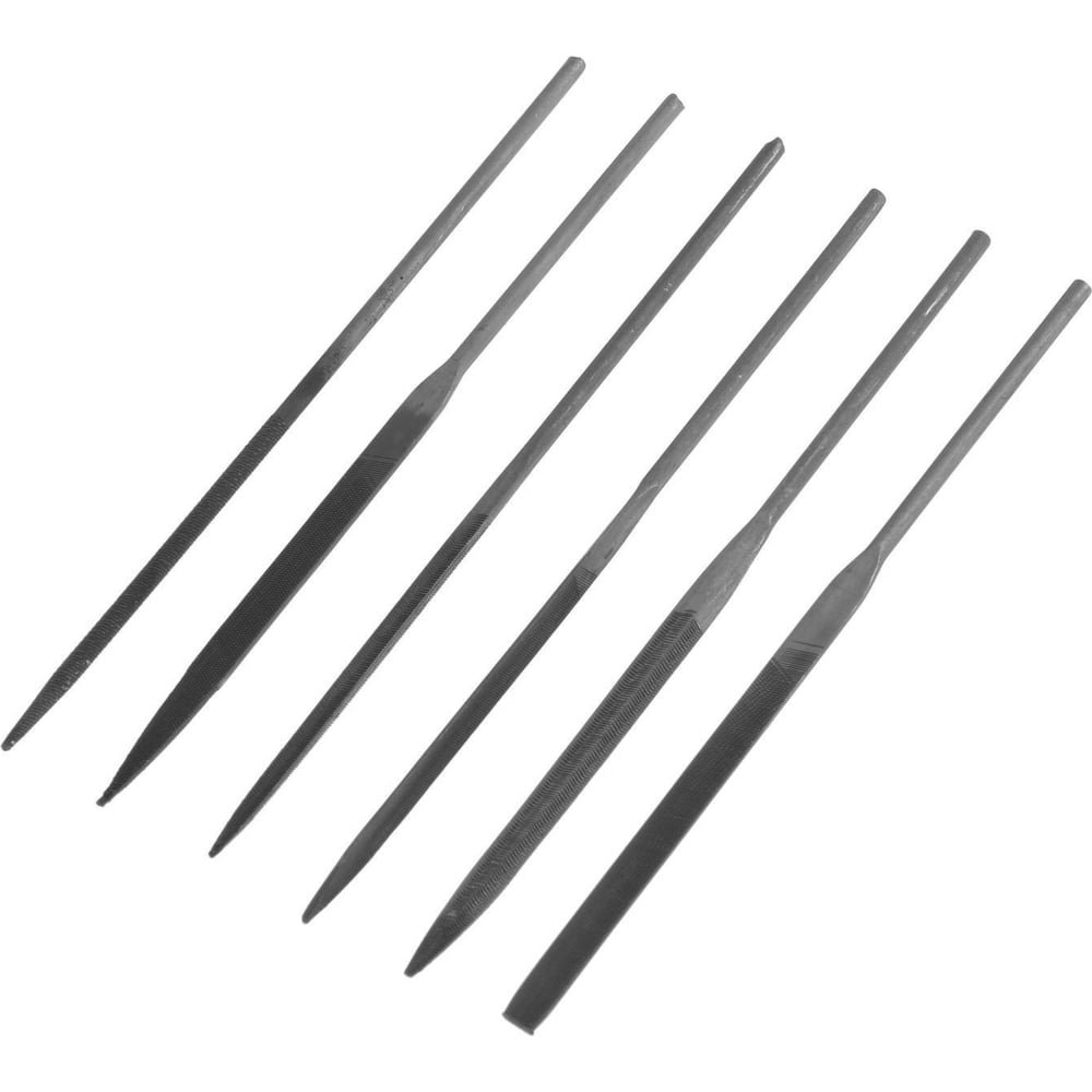 Набор надфилей ЛОМ металлические рукоятки, 60x140x3 мм, 6 шт. 4774272 ...