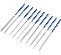 Набор надфилей ТУНДРА алмазных, обрезиненные рукоятки, 70x140x3 мм, 10 шт. 2275923