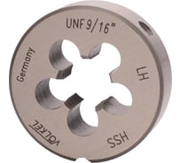 Плашка VOELKEL левая UNF 9/16 -18 HSS 38x10мм V24224