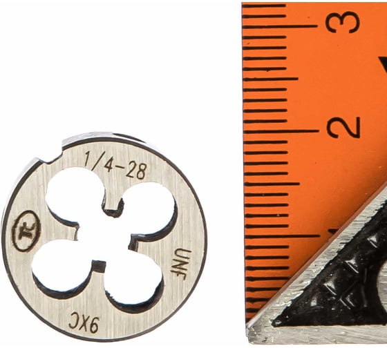 Дюймовая плашка ТехноСталь 1/4"-28 UNF 60 9ХС t254060