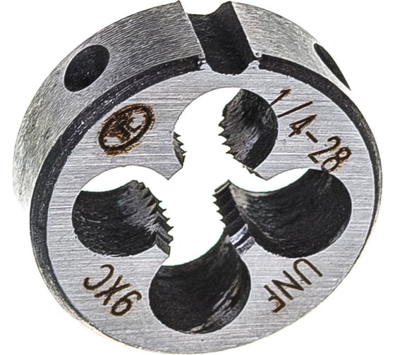 Дюймовая плашка ТехноСталь 1/4"-28 UNF 60 9ХС t254060