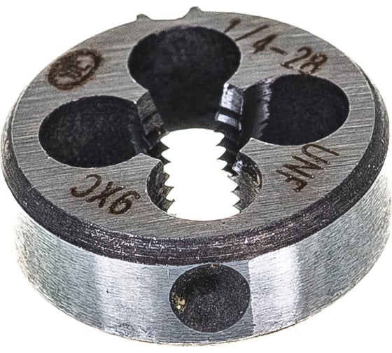 Дюймовая плашка ТехноСталь 1/4"-28 UNF 60 9ХС t254060