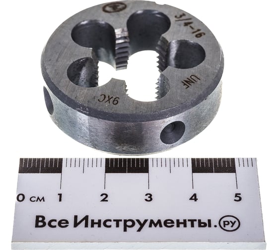 Дюймовая плашка ТехноСталь 3/4"-16 UNF 60 9ХС t254067