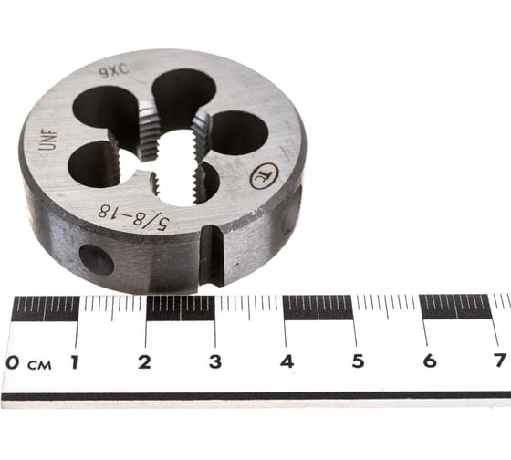 Дюймовая плашка ТехноСталь 5/8"-18 UNF 60 9ХС t254066