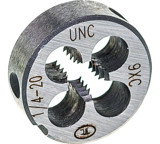 Дюймовая плашка ТехноСталь 1/4"-20 UNС 60 9ХС t254019