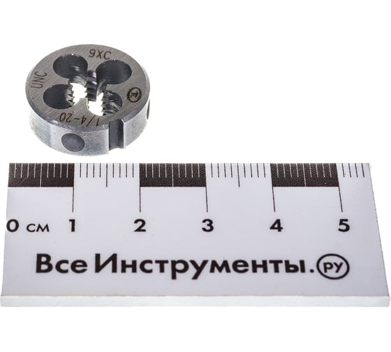 Дюймовая плашка ТехноСталь 1/4"-20 UNС 60 9ХС t254019