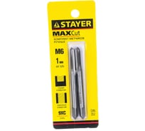 Комплект метчиков  MASTER  сталь 9ХС М6х1 0 2 шт. Stayer 28025-06-1.0-H2