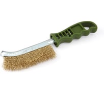 Щётка с пластиковой рукояткой, латунная щетина Дело техники 270231