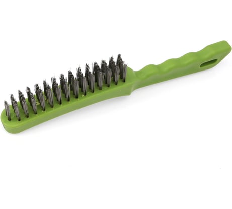 Щётка с пластиковой рукояткой, щетина из нержавеющей стали, 4-х рядная Дело техники 270754