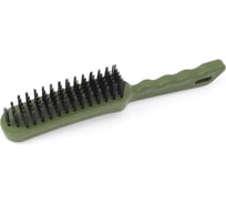 Щётка с пластиковой рукояткой, стальная щетина, 6-ти рядная Дело техники 270706