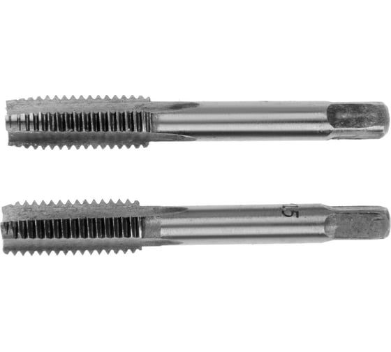 Метчики ТУНДРА метрические ручные, М10x1.5 мм, комплект из 2 шт. 2705910