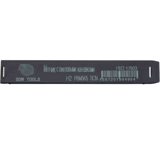 Метчик SDW TOOLS м/р М12x1,75 p6m5к5 ticn гост 17933-72, с винтовой канавкой tn00045