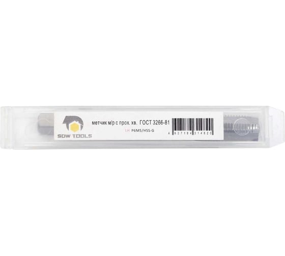 Метчик SDW TOOLS м/р М10x1,0 р6м5 lh для скв. с прох. хв. ta00651