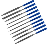 Набор надфилей № 1, 160х 70х4 мм, обрезиненные рукоятки 10 шт. чехол КОБАЛЬТ 790-120