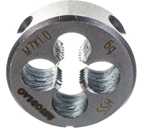 Плашка М7х1.0мм D-25мм HSS4341 АвтоDело 40877 14465