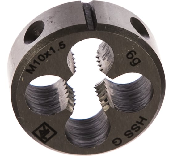 Круглая ручная плашка М10х1.5, HSS, Ф30х11 мм Thorvik D-COMBO MD1015 52837 1