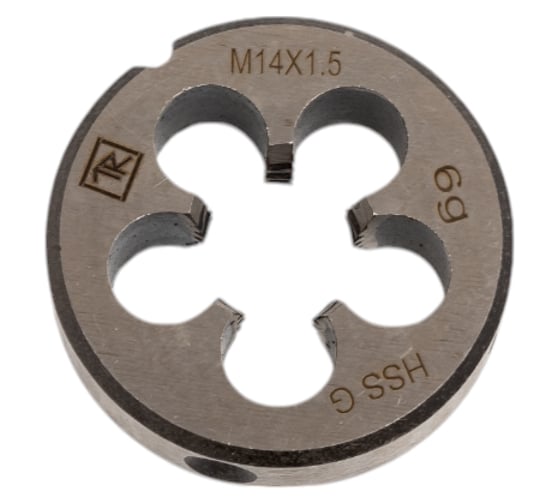 Круглая ручная плашка М14х1.5, HSS, Ф38х10 мм Thorvik D-COMBO MD1415 52842