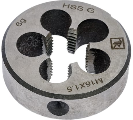 Круглая ручная плашка М16х1.5, HSS, Ф45х14 мм Thorvik  D-COMBO MD1615 52844