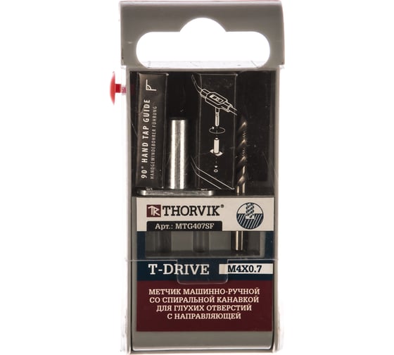 Машинно-ручной метчик T-DRIVE М4х0.7, HSS-G Thorvik MTG407SF 52853
