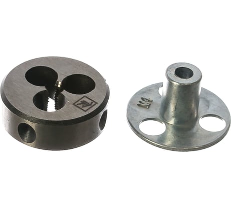 Круглая ручная плашка с направляющей в наборе М4х0.7, HSS, Ф25х9 мм Thorvik D-DRIVE MDG407 52860