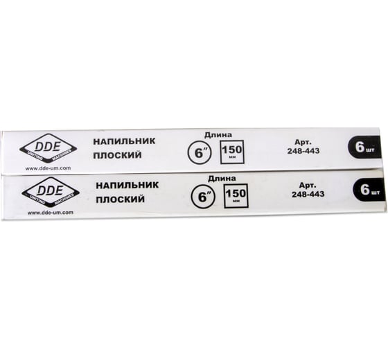 Плоские напильники в коробке, 12 шт DDE 15 см - 6" 248-443