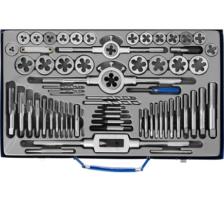 Набор метчиков и плашек Зубр ПРОФЕССИОНАЛ сталь Р6М5, 65 предметов 28110-H65