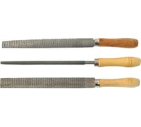 Набор рашпилей из 3шт. CNIC 200мм с деревянной ручкой 3141