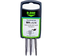 Ручной метчик D.BOR HSS-G DIN 352 тип N, 3 пр., M4x0.70 9G10M04-0702D
