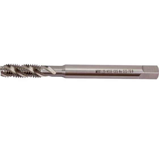 Метчик M8x1,25 HSSE M35 Co5% спиральный ПрофОснастка №525 арт. 50231025