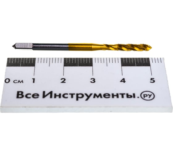 Метчик M3x0,5 HSS M2 TiN спиральный ПрофОснастка №407 арт. 50221007